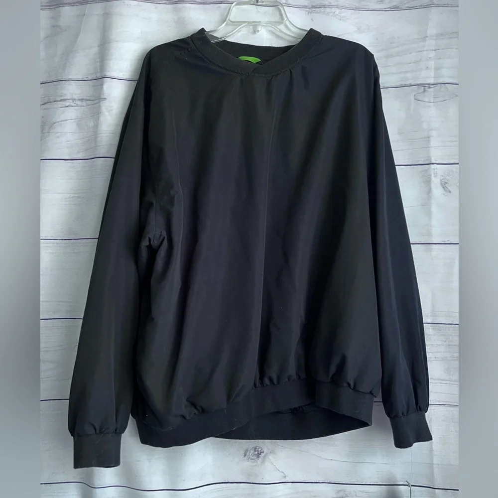 Wedge Men’s Black Pullover Pocketed Wind Breaker/Water Repellent NWT‎ SZ:…